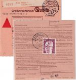 BRD - 150 Pfg. Heinemann Aushändigungsgebühr NN-Paketkarte Wesel Traisen 1976