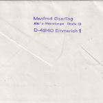 BRD/VGO - Emmerich Bereitschaftsschalter Einschreibebrief n. Dresden 1991