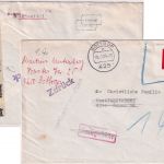 BRD - Bottrop 1984 unfrankierter Brief n. Essen Retour/Rückbriefstelle FFM