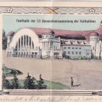 NRW - Essen 53. Gen.Vers. d. Katholiken Deutschlands farb. Klappkarte 1906