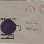 All.Bes. - Essen 6.10.45 PFS Ortsbrief (entnazif. Dienstumschlag Arbeitsamt)