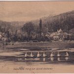 NRW - Essen Baldeney Schloss mit Fähre sw-AK gelaufen 1926