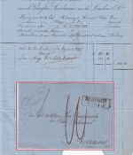 Preussen - Ruhrort 8/7 Ra2 Portobrief n. HOLLAND /Roermond) 1862 - mit Inhalt