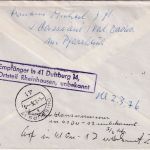 Italien - Duisburg Rheinhasuen "Empfänger...unbekannt" Ra2 Brief v. Kassian 1976