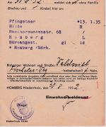 BRD - Homberg 1952 4 Pfg. AFS "Stadtverwaltung" Drucksachenkarte n. Waldwiel