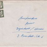 BRD - 10 Pfg. Bed. Deutsche waagr. Paar Brief Duisburg (aptiert) 1962
