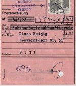 DDR - 1 M. + 20 Pfg. Aufbau Postanweisung Freiberg - Neuwernsdorf 1989