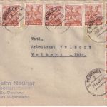 All.Bes./Währungsreform - 10x24 Pfg. Arbeiter Brief München - Velbert 21.6.48