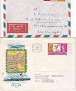 Philatelie - Marke auf Marke, 9 Belege (FDC, GA, Bedarfsbriefe etc.) ca. 1968/81
