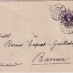 Niederl. Indien - 12 1/2 a. 25 C. Wilhelmina Ganzsachenumschlag Batavia 1910