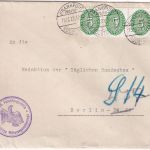DR - 3x5 Pfg. Strohhut Dienstbrief FFM-Rödelheim - Berlin 1929 Wetterdienst