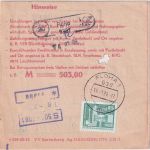 DDR - 50+25 Pfg. Aufbau/klein Einzahlungsauftrag Mühlbach/Flöha 1989