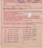 DDR - 2x50 Pfg. Aufbau/klein Einzahlungsauftrag Hermsdorf/Rochlitz 21.9.89