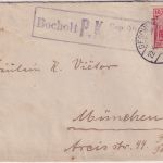 DR - 10 Pfg. Germania Brief Gescher - München 1916 Zensur Bocholt