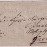 Preussen - Borghorst 22/1 Fingerhut-K1 Dienstbrief/Wendebrief n. Greven ca. 1835