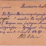 DR-Infla - 20 Pfg. Dienst-Ganzsache "21" + zusatz Bentheim - Uelzen 1921