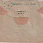 All.Bes. - Meppen 13.7.45 Gebühr bezhalt roter Ra1 Brief n. Hannover