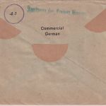 All.Bes. - Meppen 17.7.45 Gebühr bezhalt roter Ra1 Brief n. Hannover