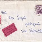 Österreich - 5 S. Trachten Eilbrief Wien - Lilienfeld/postlagernd 1972