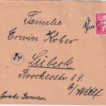SBZ/Brandenburg - Friedensallee 7.11.45 hds. Entwertung Brief Malz - Lübeck