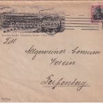 DR - 40 Pfg. Germania illustr. Firmenbrief (Cleve) Augsburg - Peissenberg 1920