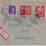 DR - Kleve "700 Jährige Stadt Schwanenburg Lohengrins" SST Einschreibebrief 1944