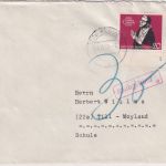 BRD - 20 Pfg. 500 J. Cantusstift Bogenecke FORMNUMMER Brief Kleve 1948 Nachporto