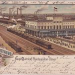 NRW - Dortmund Hauptbahnhof Restauration Ulmer Farblitho gelaufen 1902