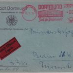 BRD - Dortmund 1959 80 Pfg. AFS "Westfalenhalle" Eilbrief n. Berlin