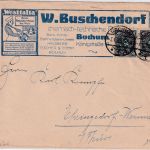 DR-Infla - 2x50 M. Posthorn illustr. Firmenbrief Bochum - Weimar 1923