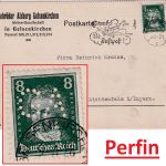DR - 8 Pfg. Beethoven Perfin "GA" Firmenkarte Gelsenkirchen - Lichtenfels 1928