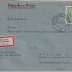 AM-Post - 42 Pfg. dt. Druck Einschreibebrief Beckum - München 1946