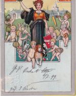 Bayern - München All. Dt. Sportausstellung 1899 5 Pfg Privatganzsache + SST