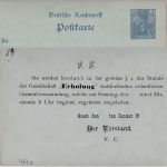 DR - 2 Pfg. Germania/Reichspost Ganzsache Zudruck Soest Ges. "Erholung" ca. 1900
