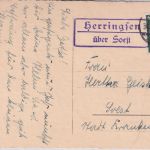 DR - Herringsen ü. Soest Landpost-Ra2 Karte n. Soest 1938