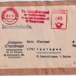 BRD - Paderborn 1953 40 Pfg. AFS "Bonifatiusverein" Zeitungsdrucksache-Vds.