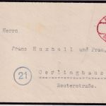 All.Bes. - Bielefeld 13.9.45 Gebühr bezahlt Trauerdrucksache n. Oerlinghausen