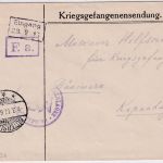 DR - Gütersloh 1917 Kriegsgefangenenbrief n. DÄNEMARK Lagerzensur