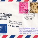 Vatikan - Interflug (DDR) Messelustpost Leipzig Lyon - Zuleitungspost 1979