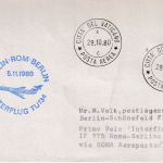 Vatikan - Interflug (DDR) Erstflug Rom-Berlin Zuleitungpost 1980