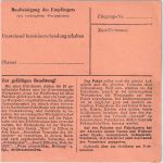 BRD - 90+50 Pfg. Posthorn/Heuss Paketkarte Bürgstadt ü, Miltenberg 1954