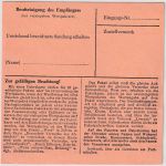 BRD - 90+80 Pfg. Posthorn/Heuss Paketkarte Bürgstadt ü. Miltenberg 1954