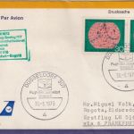 BRD - 2x30 Pfg. Meteorolog. Zusammenarbeit LH-Erstflug Düssledorf Bogota 1973