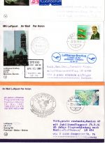 Island - Zuleitungspost Lufthansa-Erstflüge/Sonderflüge 12 versch. Belege 1991