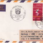 BRD - Herford 1972 Olympia-Rückflugpost München - Sydney