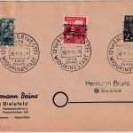 Bizone - Enger 1000 J. Wiudkindstadt Handwerbestpl. Brief n. Bielefeld
