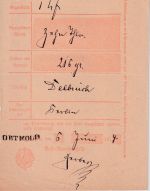 DR - Detmold L1 Aufgabeschein (Vordruck Herford !) f. Wertbrief n. Berlin 1874