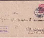 DR - 10 Pfg. Frei d. Ablösung Nr.21 Dienstbrief Minden - Schwarzenmoor 1903