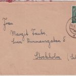 All.Bes. - 50 Pfg. Ziffer Zensurbrief n. SCHWEDEN Vlotho - Stockholm 1948