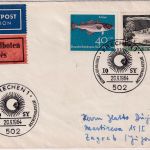 BRD - Frechen 1964 1. Treffen Astrophilatelie SST Lupo-Eilbrief n. KROATIEN